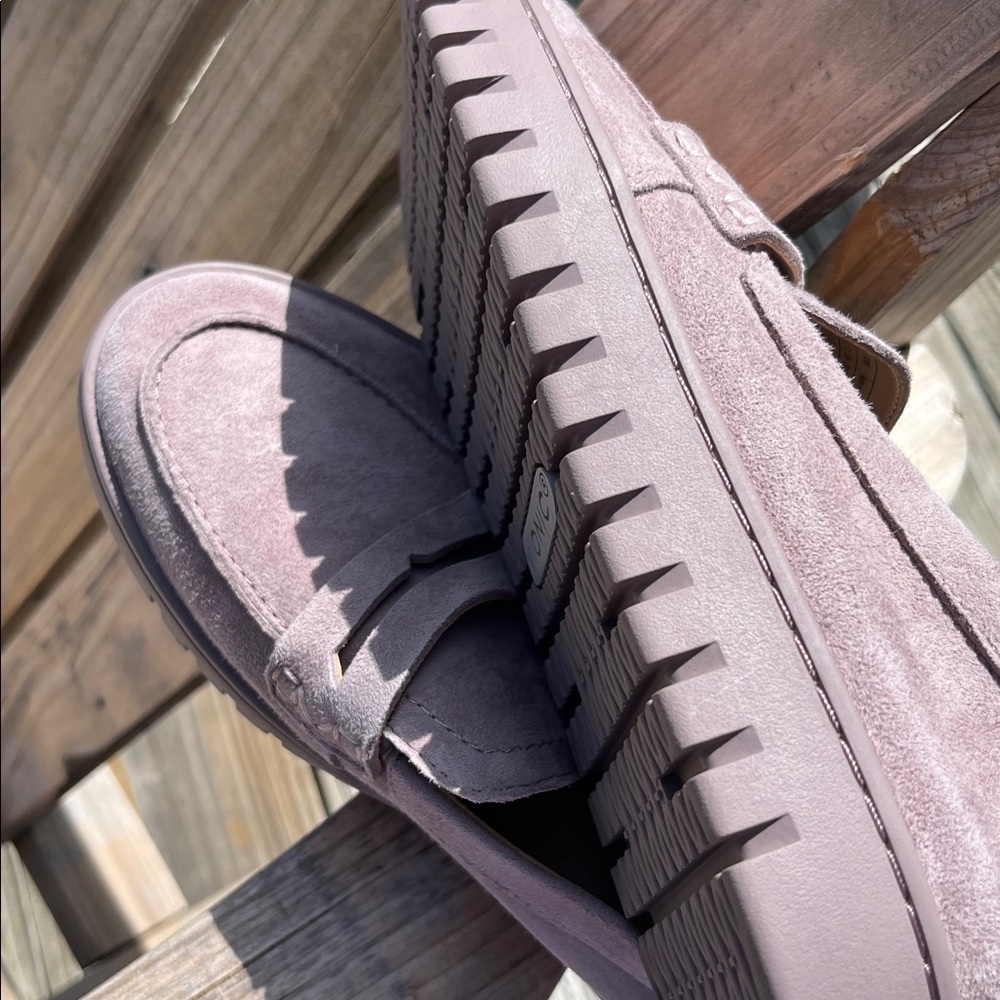 Vionic Uptown Loafer Women's Suede Penny Loafers in Dusk size 7 - Picture 3 of 15
